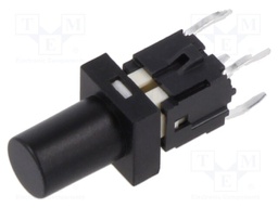 Switch: keypad; Pos: 2; SPST-NO; 0.05A/12VDC; THT; Rcont max: 100mΩ