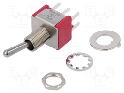 Switch: toggle; Pos: 2; DPDT; ON-ON; 5A/120VAC; 5A/28VDC; -30÷85°C