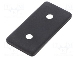 Flat bar; for profiles; W: 40mm; L: 80mm; steel; Colour: black