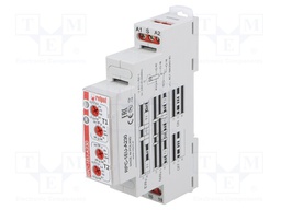 Timer; 1s÷10days; SPDT; 24VDC/16A,250VAC/16A; 230VAC; DIN; PIN: 6