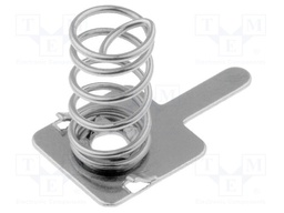 Spring contact; Mounting: soldered; Size: AAA,R03; Batt.no: 1