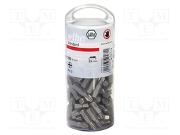 Screwdriver bit; Phillips; PH2; Overall len: 25mm; 100pcs.