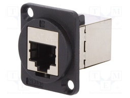 Coupler; FT; Cat: 6a; shielded; Layout: 8p8c; 19x24mm; Colour: black