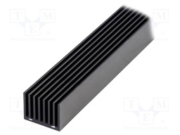 Heatsink: extruded; grilled; black; L: 1000mm; W: 49.5mm; H: 38mm