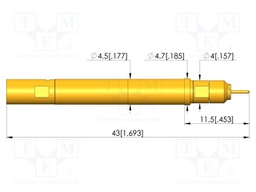 Test needle; plug-in