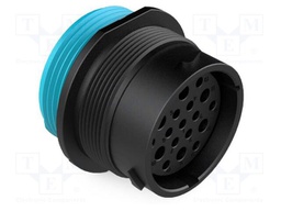 Connector: circular; socket; female; 25A; 250V; PIN: 19; IP67; black