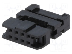 Plug; IDC; female; PIN: 8; with cable clamp; IDC; for ribbon cable