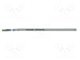 Wire: servo drive; TOPFLEX; 3x2x0,14mm2 + 2x0,5mm2; PUR; grey