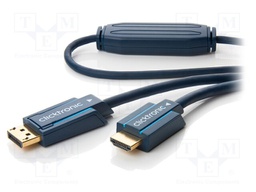Cable; DisplayPort plug,HDMI plug; 15m; blue