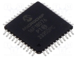 IC: PIC microcontroller; Memory: 28kB; SRAM: 2kB; EEPROM: 256B; SMD