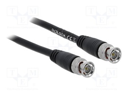 Cable; 10m; BNC male,both sides; black; Øcable: 6.1mm; 75Ω