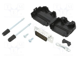 D-Sub; PIN: 15; male; unshielded; straight; soldering; for cable