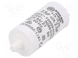 Capacitor: motors, run; 2.5uF; 475VAC; Ø28x55mm; -25÷85°C; ±5%