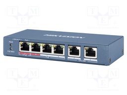 Switch PoE Ethernet; unmanaged; Number of ports: 6; 48VDC; DS-3E