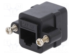 Socket; coupler; PIN: 8; Cat: 5e; unshielded; Layout: 8p8c; straight