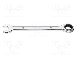 Wrench; combination spanner,with ratchet; 15mm; L: 190mm