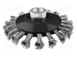 Tool accessories: wheel brush; steel; 100mm; Thread: M14