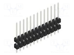 Connector: pin strips; pin header; male; PIN: 13; 2.54mm; THT; 1x13