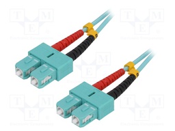 Connector: fiber optic; patchcord; multi mode duplex (MM); male