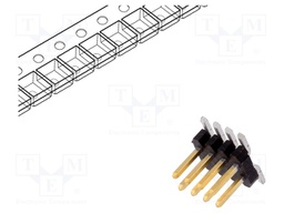 Pin header; pin strips; Minitek127; male; PIN: 8; vertical; 1.27mm