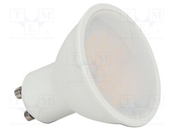 LED lamp; white cold; GU10; 220÷240VAC; 400lm; P: 5W; 110°; 6400K