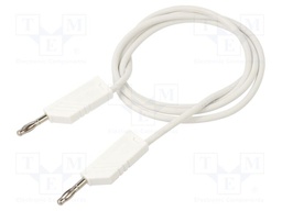Test lead; 60VDC; 30VAC; 32A; Len: 1m; white; Cond.cross sec: 2.5mm2
