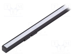 Profiles for LED modules; white; surface; black; L: 1m; aluminium
