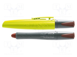 Marker: wax crayon marker; brown