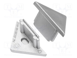 Cap for LED profiles; silver; ABS; Application: TRIO10