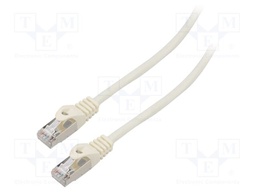 Patch cord; F/UTP; 6; stranded; CCA; PVC; white; 5m; 26AWG; Cores: 8