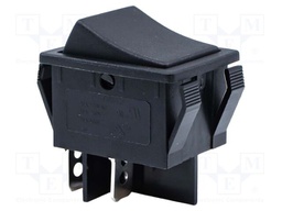 ROCKER; DPST-NO; Pos: 2; ON-OFF; 16A/250VAC; black; none; Body: black