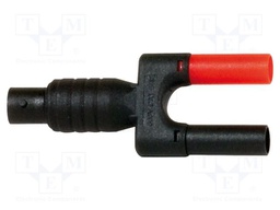 Connector: adapter; 4mm banana; black-red; 2pcs.