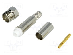 Plug; FME; female; straight; crimped; for cable; Insulation: teflon