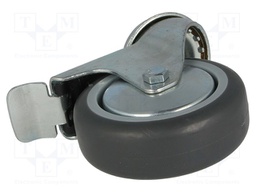 Transport wheel; Ø: 75mm; W: 25mm; H: 100mm; torsional with lock