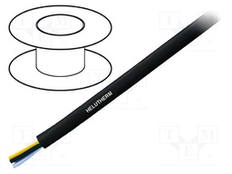 Wire; stranded; Cu; HELUTHERM® 120; 7G1mm2; unshielded; black; PVC