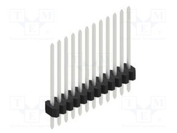 Connector: pin strips; pin header; male; PIN: 12; 1.27mm; THT; 1x12