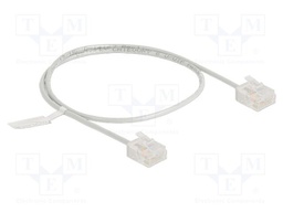 Patch cord; U/UTP; Cat: 6; RJ45 plug,both sides; 0.5m; PVC; grey