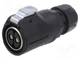 Connector: circular; plug; size 28; 02; female; PIN: 2; with latch