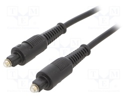 Cable; Toslink plug,both sides; 10m; black; Øcable: 5mm