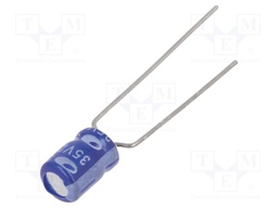 Capacitor: electrolytic; THT; 22uF; 35VDC; Ø5x7mm; Pitch: 5mm; ±20%