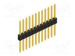Connector: pin strips; pin header; male; PIN: 12; 1.27mm; THT; 1x12