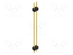 Connector: pin strips; pin header; male; PIN: 2; 2.54mm; THT; 1x2