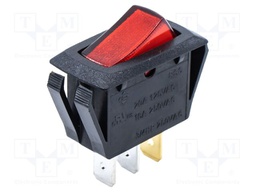 ROCKER; SPST-NO; Pos: 2; OFF-ON; 16A/250VAC; transparent; LED; RSC