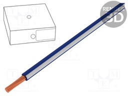 Wire; H05V-K; stranded; Cu; 0.5mm2; dark blue-white; PVC; 300/500V