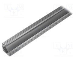 Profiles for LED modules; transparent; angular; L: 1m; aluminium