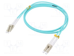 Fiber patch cord; OM4; LC/UPC,both sides; 1m; LSZH; turquoise