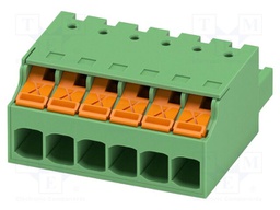 PCB connector, nominal cross section: 2.5 mm2, color: green,