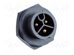 Connector: AC supply; soldering; male; 30A; for panel mounting