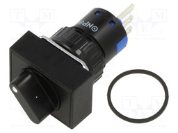 Switch: rotary; Pos: 2; SPDT; 3A/220VAC; 2A/24VDC; 50mΩ; Mat: plastic