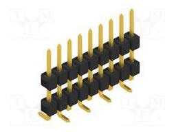 Connector: pin strips; pin header; male; PIN: 9; 2.54mm; SMT; 1x9